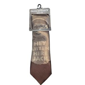 Duck Dynasty A&E Uncle Si  Hey Listen Here Jack Brown/ Tan Tie NWT
